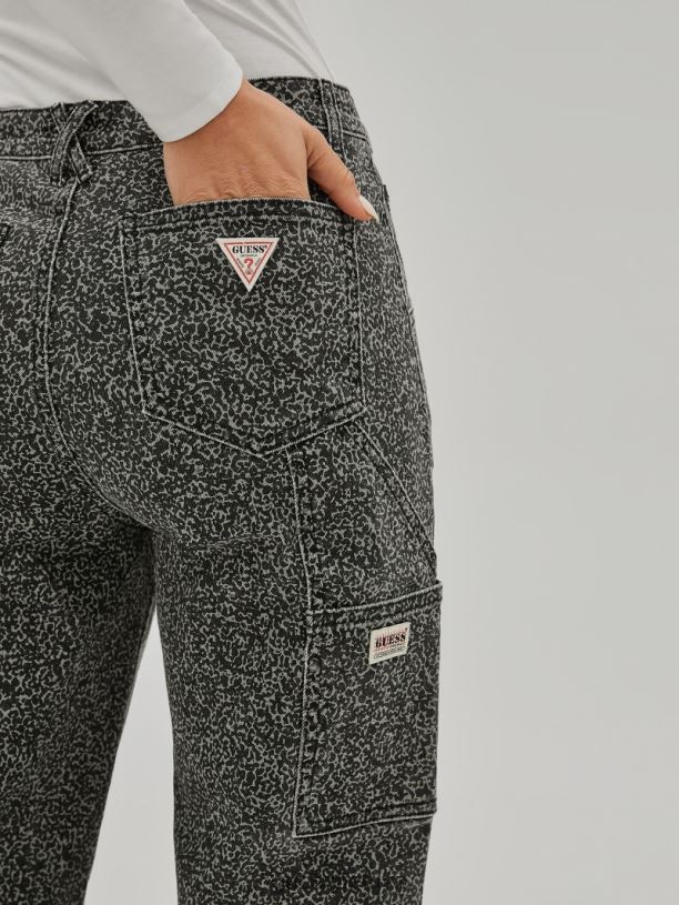 unisex GUESS 6NLN130 drabužiai bambuko lazda originalios kompozicijos spausdinimo dailidės džinsai