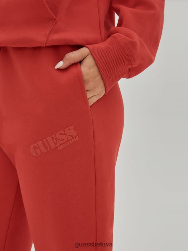 unisex GUESS 6NLN2470 drabužiai pagoda raudona originalus komplektas sportines kelnes