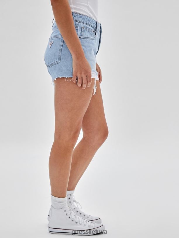 unisex GUESS 6NLN122 drabužiai eik fez lt nusiprausti originalus rinkinys sunaikinti džinsiniai šortai