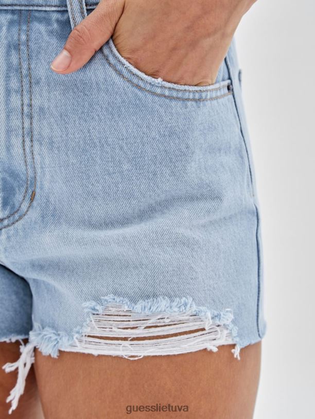 unisex GUESS 6NLN122 drabužiai eik fez lt nusiprausti originalus rinkinys sunaikinti džinsiniai šortai