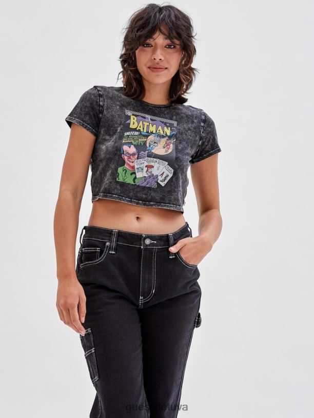 unisex GUESS 6NLN1231 drabužiai juodas multi originals x batman cropped baby marškinėliai