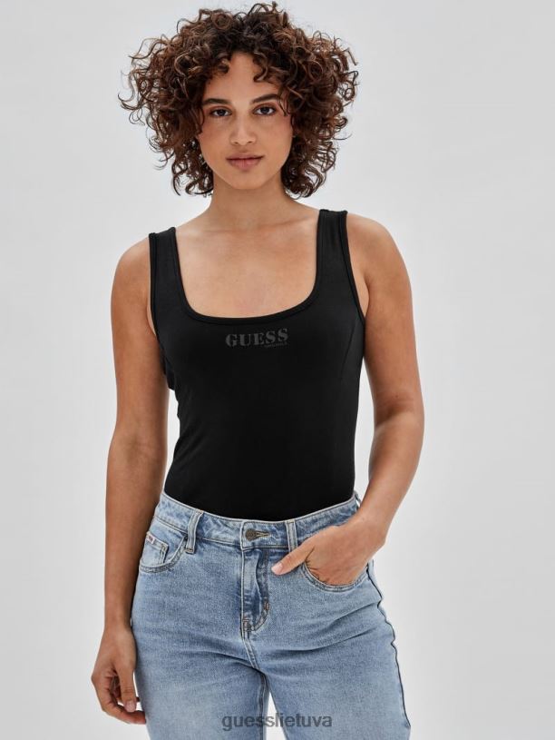 unisex GUESS 6NLN1382 drabužiai juodas originalus bodis