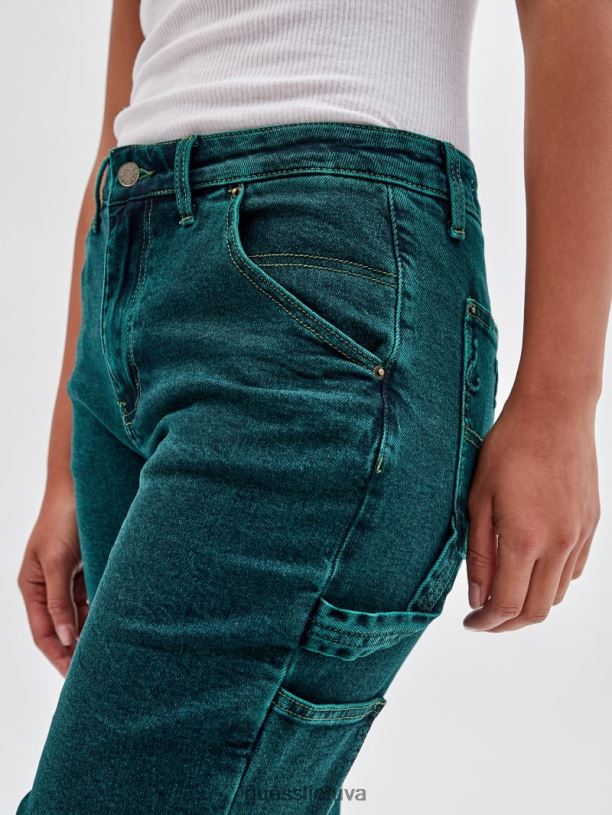 unisex GUESS 6NLN160 drabužiai eik mįslių žalią plovimą originalai x Betmeno reljefiniai dailidės džinsai