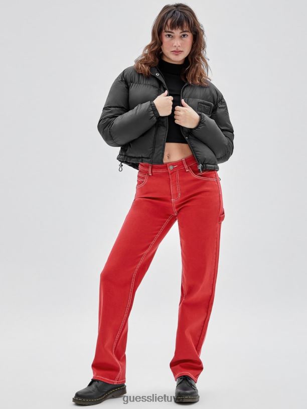 unisex GUESS 6NLN1800 drabužiai juodas originali pūkinė striukė