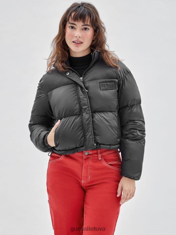 unisex GUESS 6NLN1800 drabužiai juodas originali pūkinė striukė