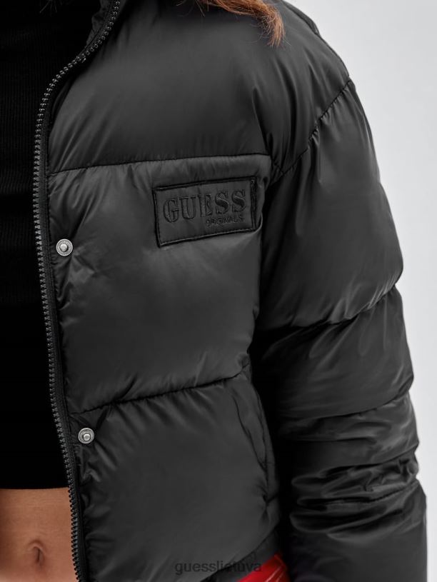 unisex GUESS 6NLN1800 drabužiai juodas originali pūkinė striukė