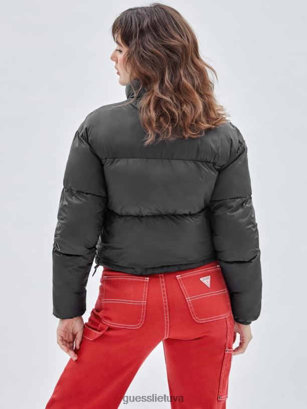 unisex GUESS 6NLN1800 drabužiai juodas originali pūkinė striukė