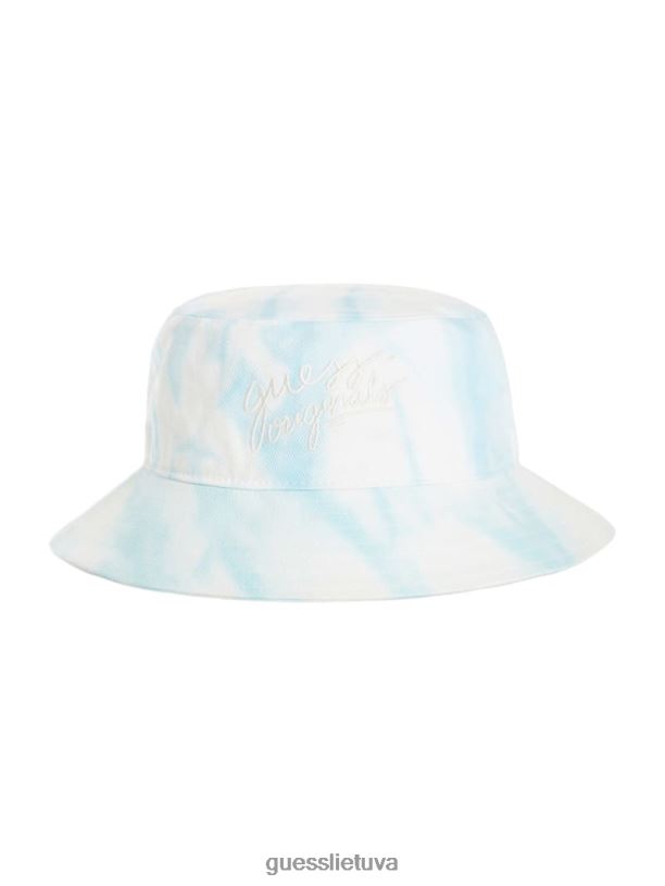 unisex GUESS 6NLN3814 drabužiai eikite marmuro dažais originali džinsinio kibiro kepurė