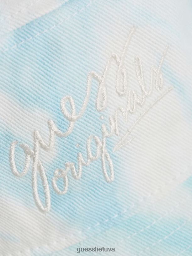 unisex GUESS 6NLN3814 drabužiai eikite marmuro dažais originali džinsinio kibiro kepurė