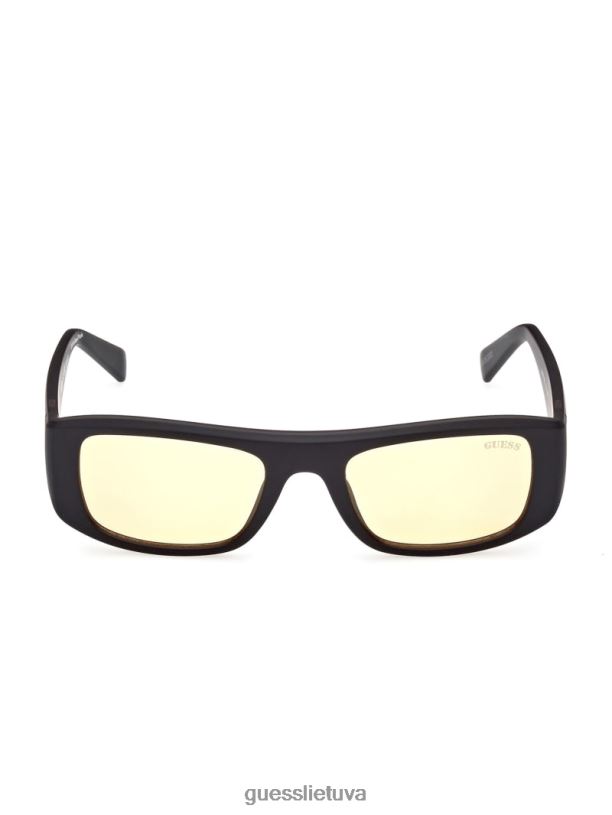 unisex GUESS 6NLN3741 priedas juodas originalūs stačiakampiai saulės akiniai