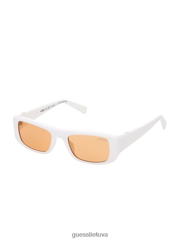unisex GUESS 6NLN3743 priedas baltas originalūs stačiakampiai saulės akiniai