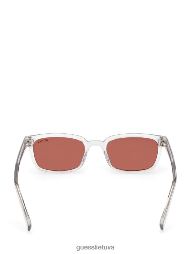 unisex GUESS 6NLN3744 priedas pilka originalūs stačiakampiai saulės akiniai
