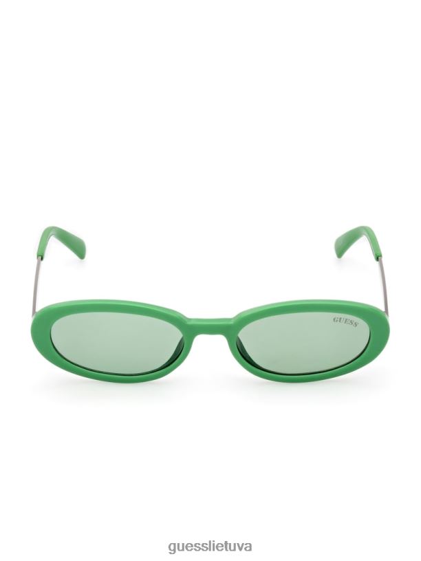 unisex GUESS 6NLN3747 priedas žalias originalūs ovalūs akiniai nuo saulės