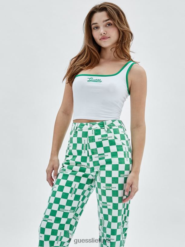 unisex GUESS 6NLN1163 drabužiai visiškai baltas originalus vieno peties bakas