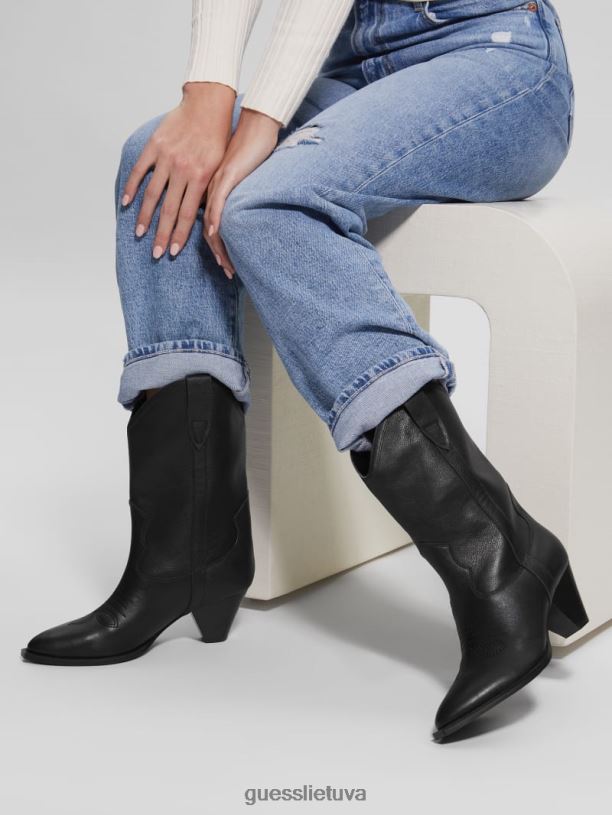 moterys GUESS 6NLN3507 avalynė juodas odilia kaubojiški batai