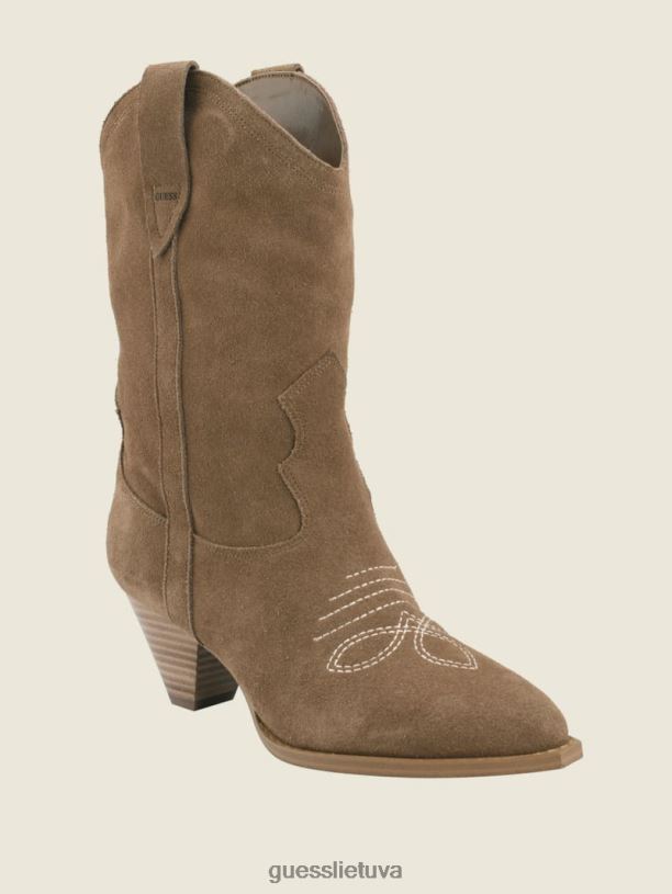moterys GUESS 6NLN3511 avalynė vidutinio rudumo odilia kaubojiški batai