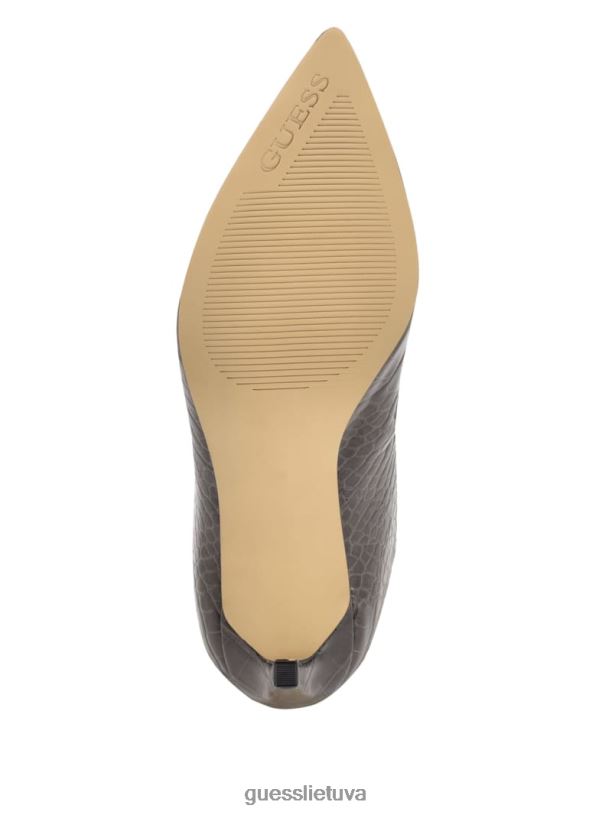 moterys GUESS 6NLN3523 avalynė tamsiai rudas Dayton dirbtinės odos batai iki kelių