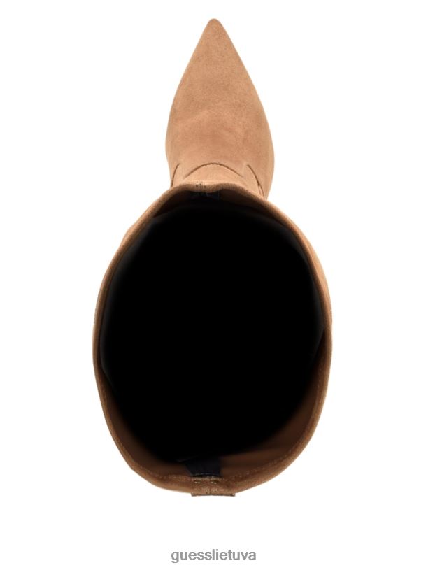 moterys GUESS 6NLN3525 avalynė vidutinio rudumo geresni dirbtiniai zomšiniai batai virš kelių