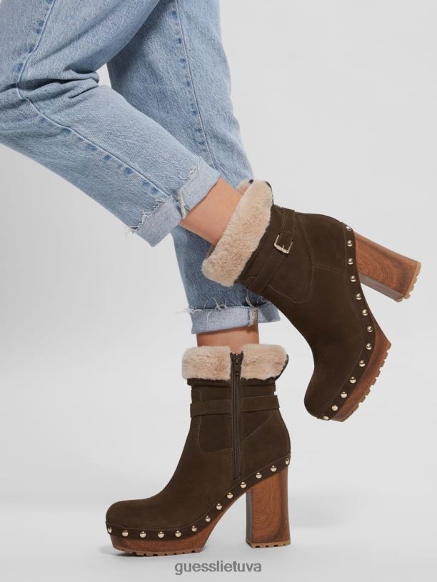 moterys GUESS 6NLN3529 avalynė Vidutiniškai žalia 310 daminos dirbtinio kailio bateliai