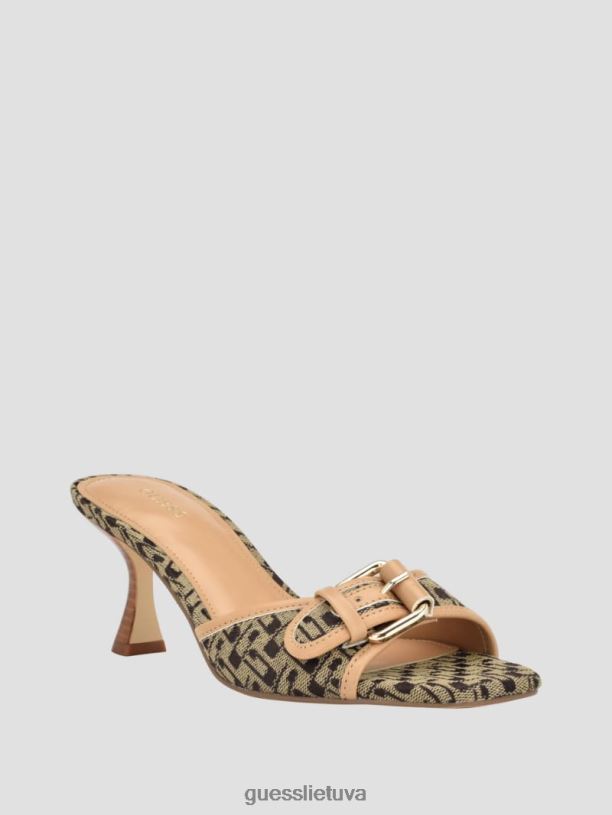 moterys GUESS 6NLN3381 avalynė vidutinio rudumo Dista sagtis su logotipu kačiuko aukštakulniai