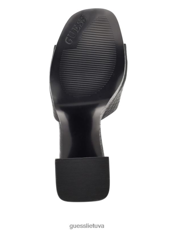 moterys GUESS 6NLN3386 avalynė juodas Jadah krokodilu įspausti platforminiai aukštakulniai