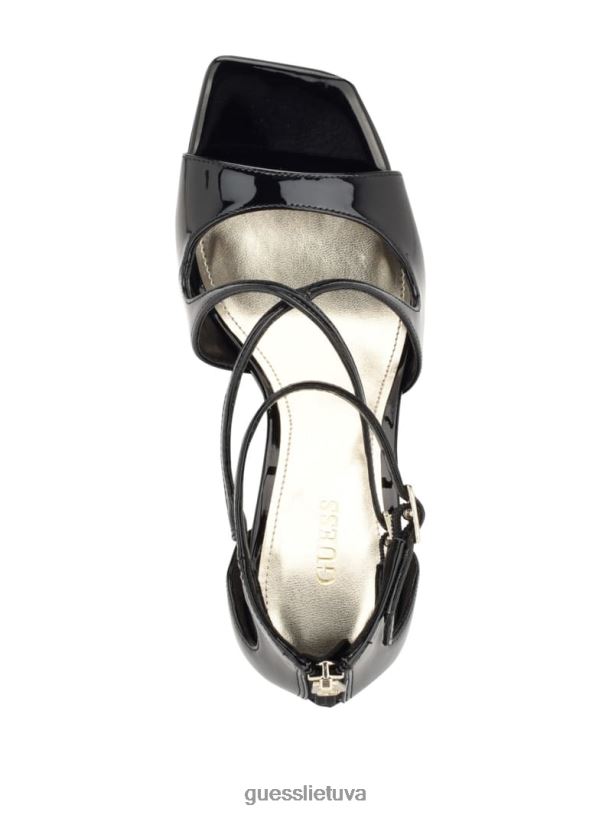 moterys GUESS 6NLN3392 avalynė juodas Sella dirželiais aukštakulniais