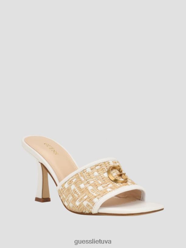 moterys GUESS 6NLN3394 avalynė lengvas natūralus 110 yana straw g logo kulniukai mulai