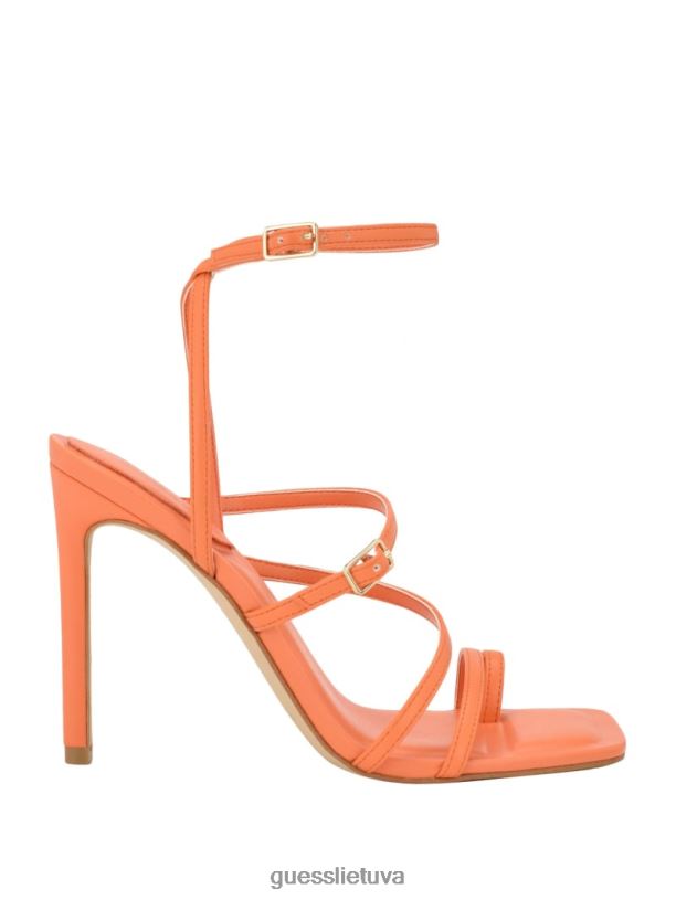 moterys GUESS 6NLN3423 avalynė oranžinė varžtais surišti stileto aukštakulniai