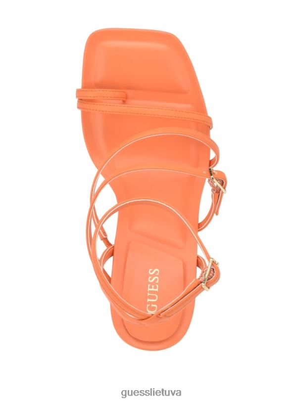 moterys GUESS 6NLN3423 avalynė oranžinė varžtais surišti stileto aukštakulniai
