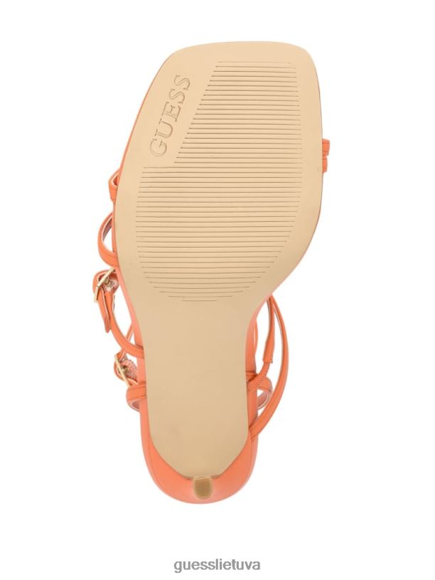 moterys GUESS 6NLN3423 avalynė oranžinė varžtais surišti stileto aukštakulniai
