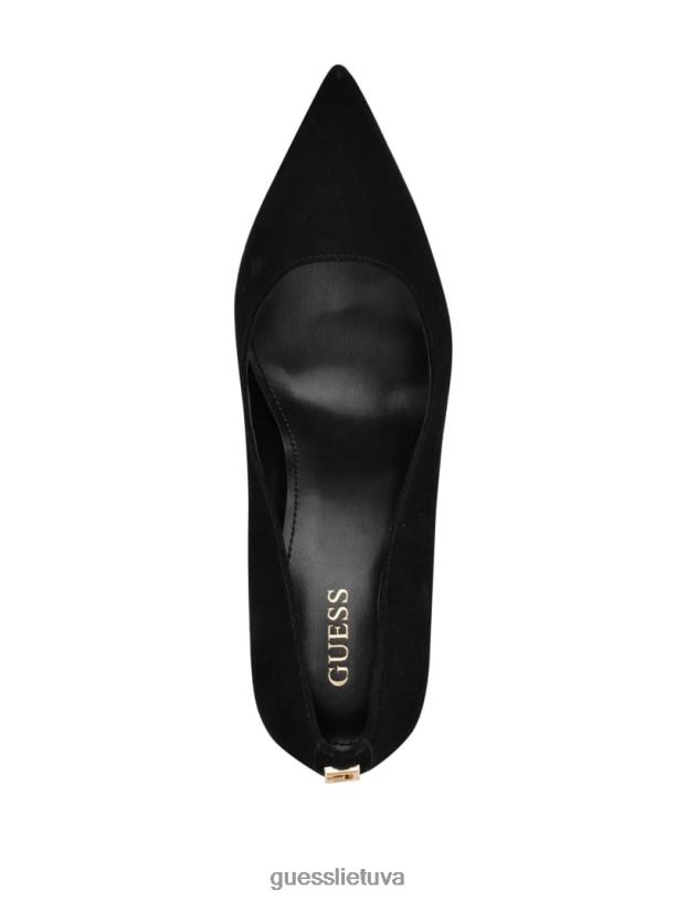 moterys GUESS 6NLN3425 avalynė juodas abagail odiniai kulniukai