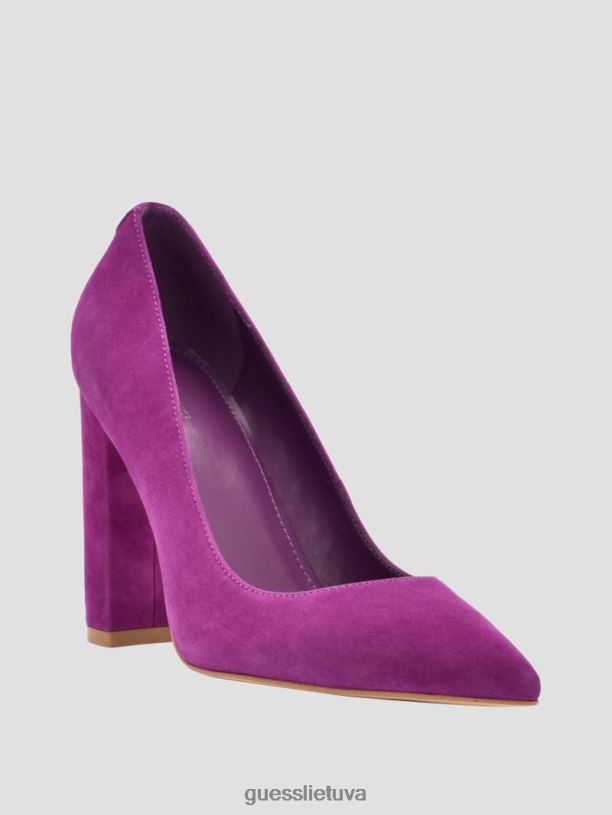 moterys GUESS 6NLN3436 avalynė tamsiai rožinė abagail odiniai kulniukai