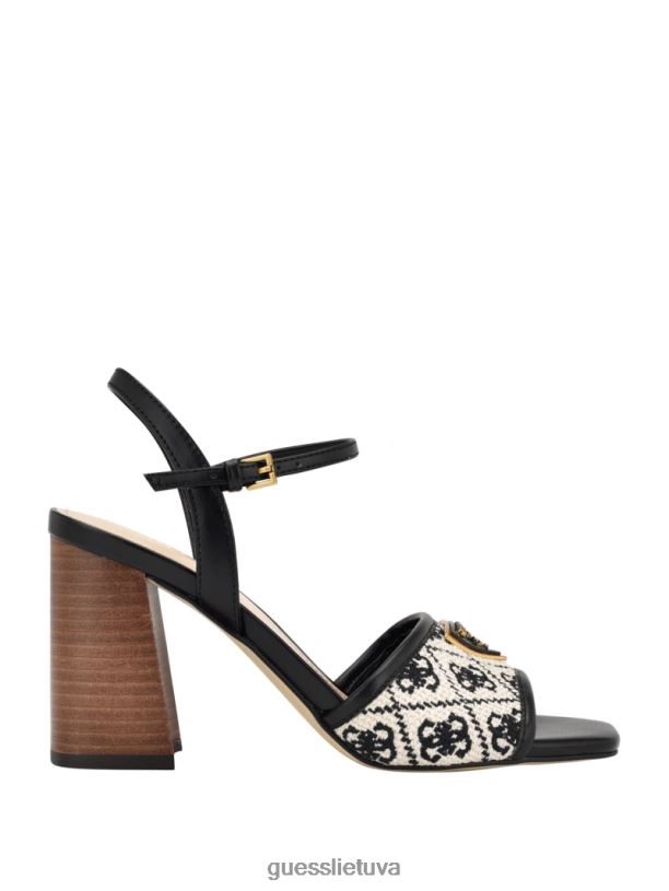 moterys GUESS 6NLN3384 avalynė juodas glaven atviri blokiniai kulnai