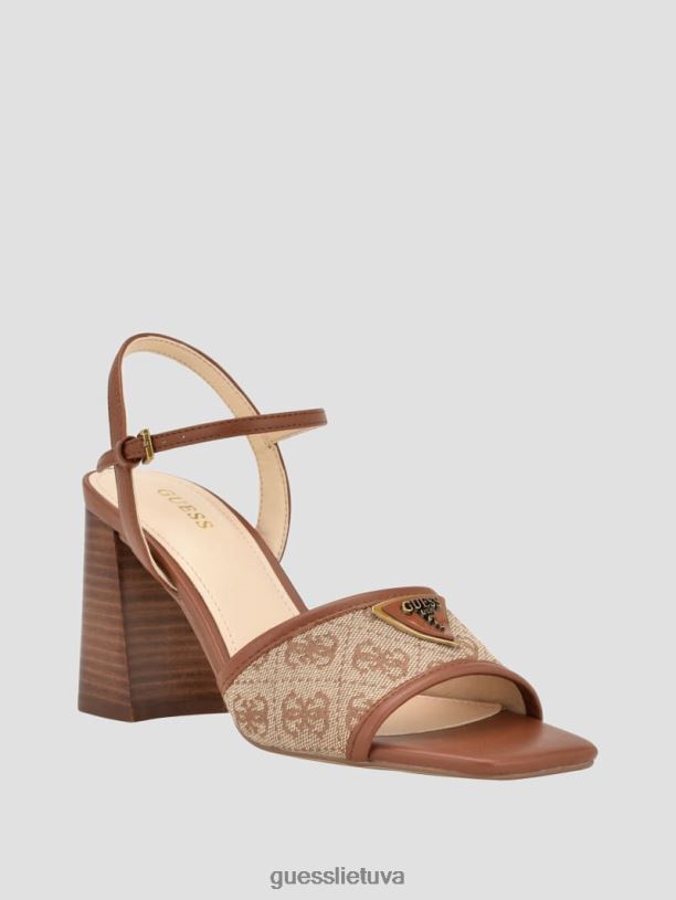 moterys GUESS 6NLN3416 avalynė vidutinio rudumo glaven atviri blokiniai kulnai