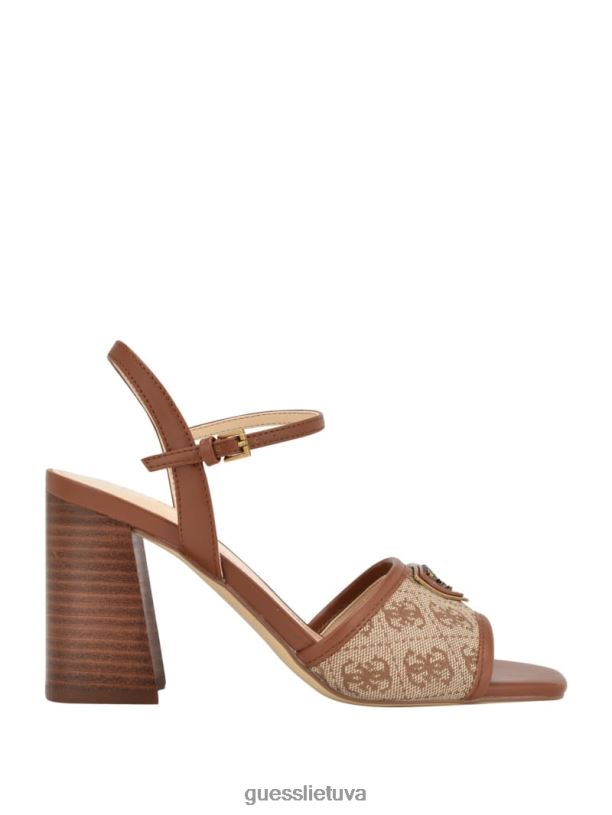 moterys GUESS 6NLN3416 avalynė vidutinio rudumo glaven atviri blokiniai kulnai