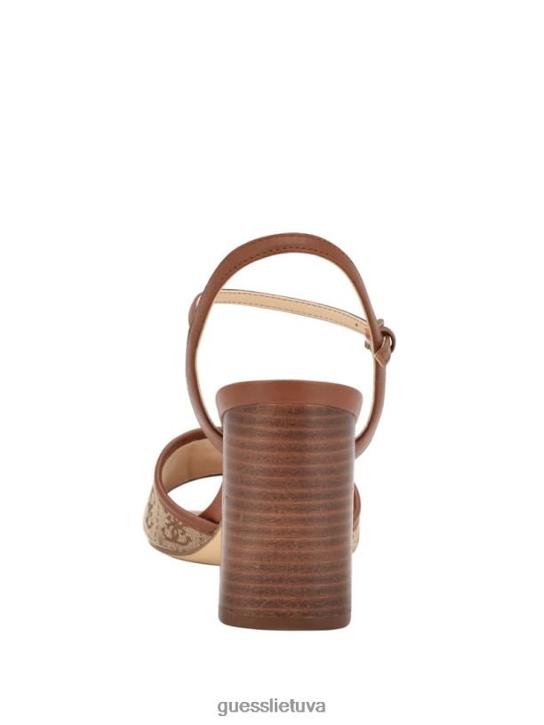 moterys GUESS 6NLN3416 avalynė vidutinio rudumo glaven atviri blokiniai kulnai