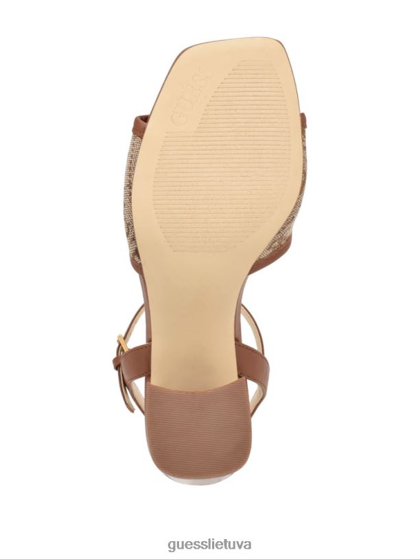 moterys GUESS 6NLN3416 avalynė vidutinio rudumo glaven atviri blokiniai kulnai