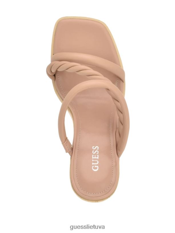 moterys GUESS 6NLN3441 avalynė lengvas natūralus 110 mediniai sandalai su barper juostele