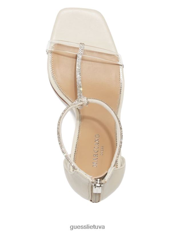 moterys GUESS 6NLN3450 avalynė popierius Olivia t-strap kalnų krištolinio tipo sandalai
