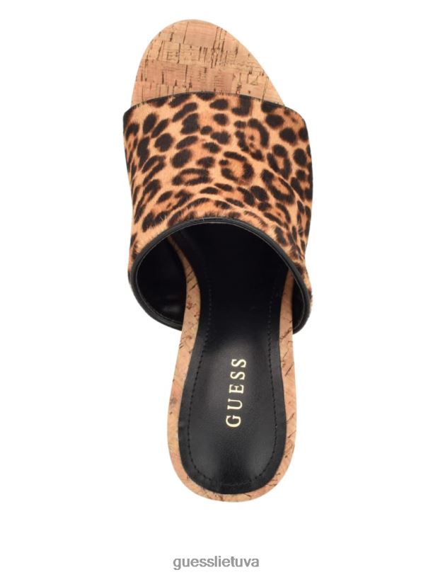 moterys GUESS 6NLN3464 avalynė vidutinio rudumo jeniziniai pleištiniai sandalai
