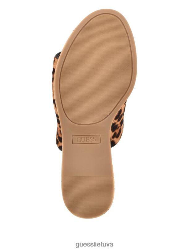 moterys GUESS 6NLN3464 avalynė vidutinio rudumo jeniziniai pleištiniai sandalai