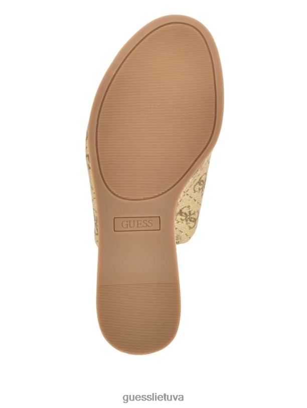 moterys GUESS 6NLN3465 avalynė auksas jeniziniai pleištiniai sandalai