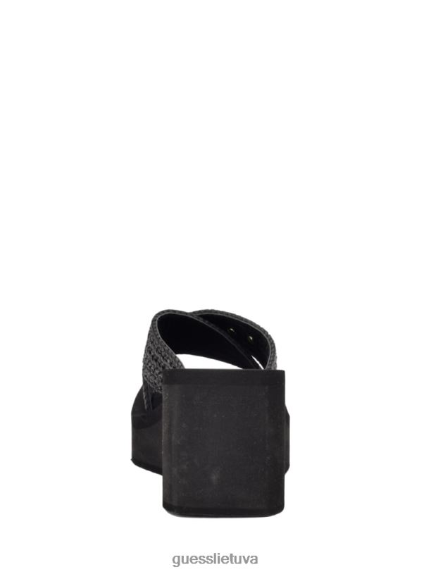 moterys GUESS 6NLN3467 avalynė juodas danvi pintos pleištinės basutės