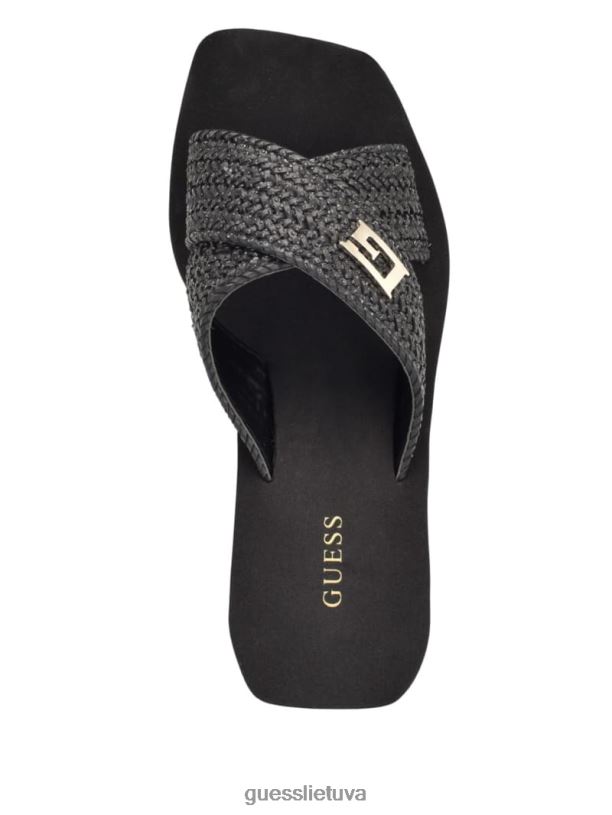 moterys GUESS 6NLN3467 avalynė juodas danvi pintos pleištinės basutės