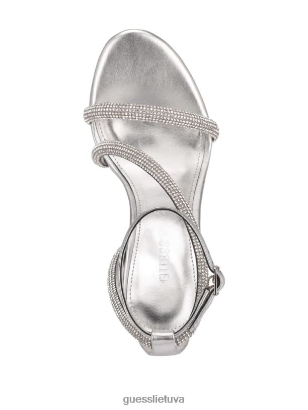 moterys GUESS 6NLN3485 avalynė raudona juostelė Casidee kalnų krištolinio akmens platforminiai kulniukai