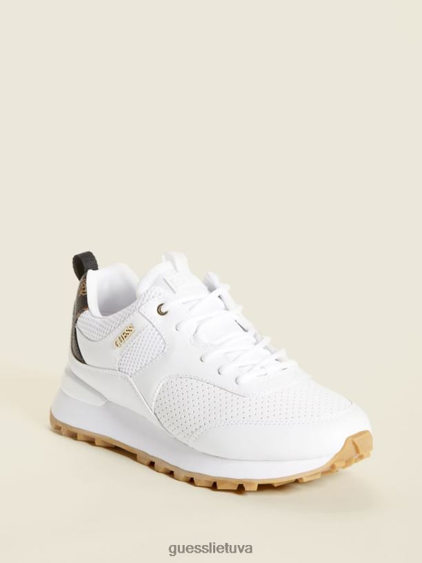 moterys GUESS 6NLN2464 avalynė baltas auksas selvie perforuoti sportbačiai