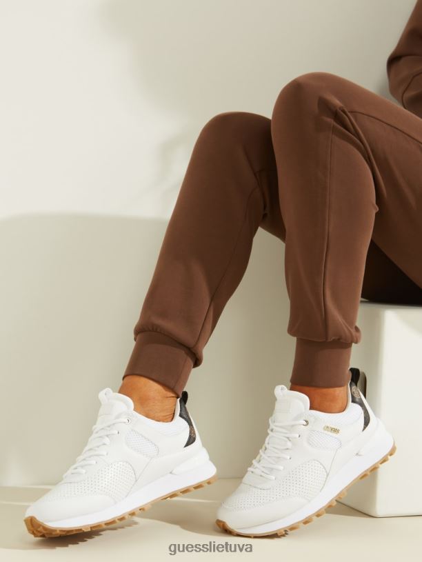 moterys GUESS 6NLN2464 avalynė baltas auksas selvie perforuoti sportbačiai