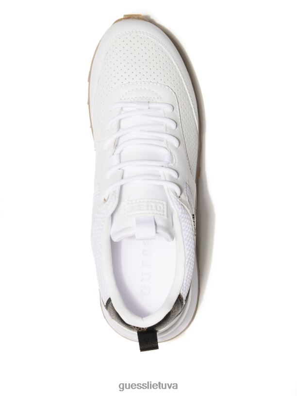 moterys GUESS 6NLN2464 avalynė baltas auksas selvie perforuoti sportbačiai
