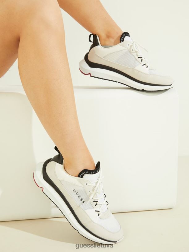 moterys GUESS 6NLN2514 avalynė dramblio kaulo 150 demom logotipo sportbačiai