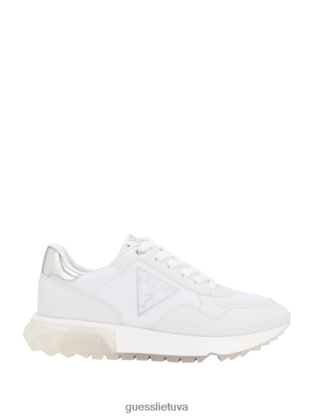 moterys GUESS 6NLN3329 avalynė balti graffiti sportbačiai su melany logotipu